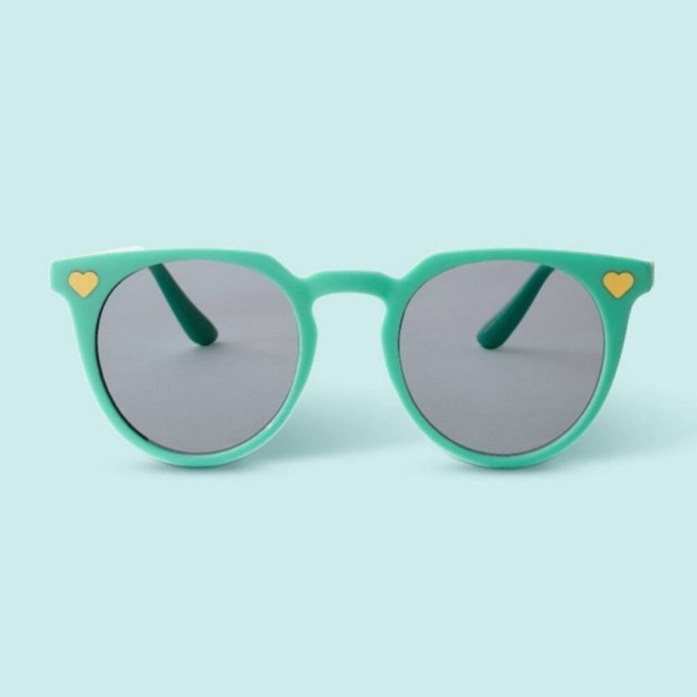 Stoney Clover Lane x Target Cat Eye Sunglasses Green w/ Gold Hearts NWT One Size